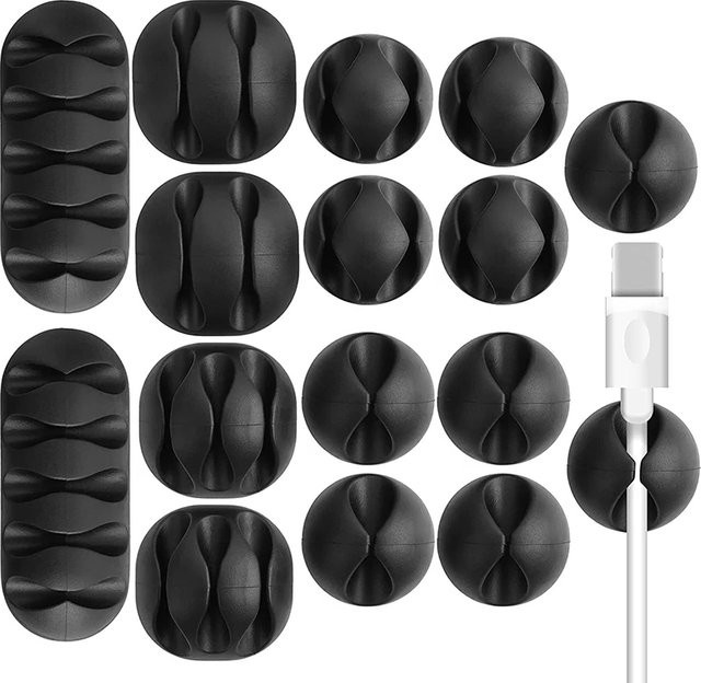 Silikon Kabelwickler und Kopfhörer Kabel Organizer zur Drahtlagerung für dein Home Office und den Desktop - Bild 1