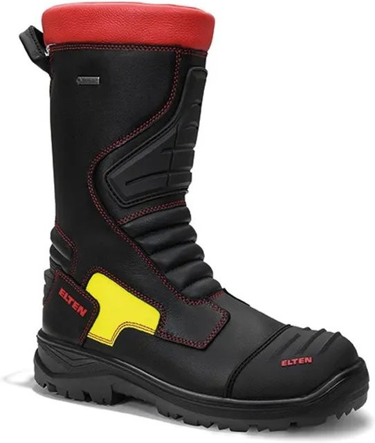 Elten Feuerwehrschlupfstiefel Cruz GTX ESD F2A in Schwarz-Rot aus Rindleder, Größe 41 - Bild 1