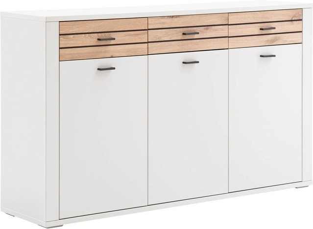Modernes Sideboard Mariella 12 von expendio in Weiß, B/H/T: 148 x 90 x 38 cm - Bild 1