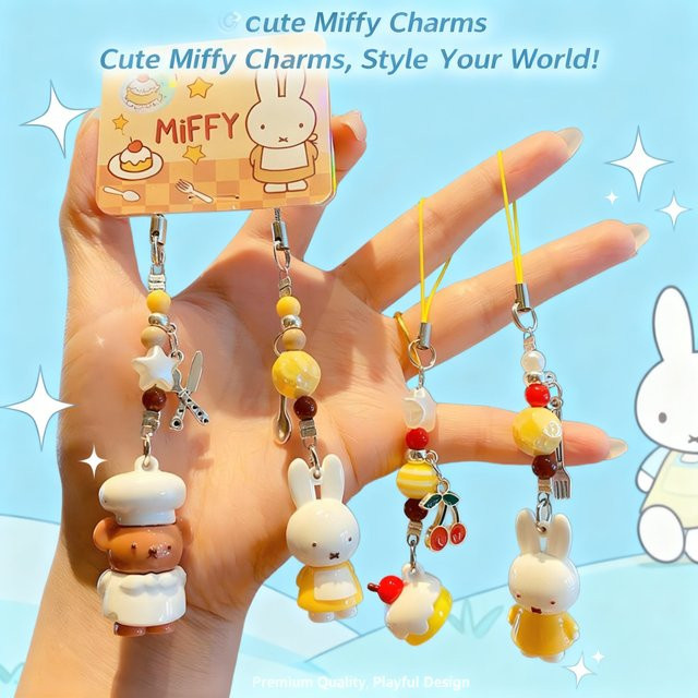 Miffy Schlüsselanhänger, Kaninchen, Handykette - Bild 1