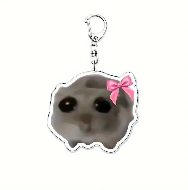 CHIC STUDIO Schlüsselanhänger Hamster, gray, Unisex - Bild 1