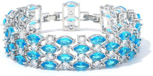 YIRAN Jewelry Armband, Kupfer, Bunt, Kristall, Zirkonia, Damen - Bild 1