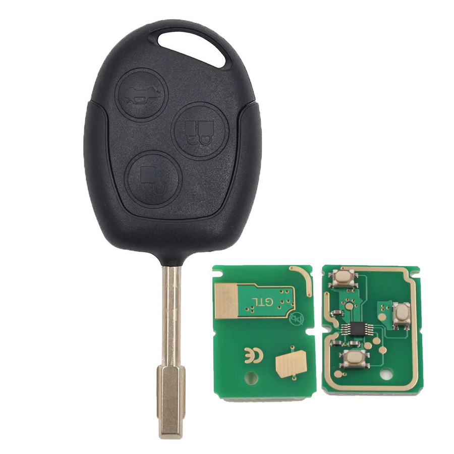 KEYECU Fernschlüsselanhänger 433 MHz 4D60/4D63 in Schwarz für Ford Focus, Mondeo, Fiesta - Bild 4