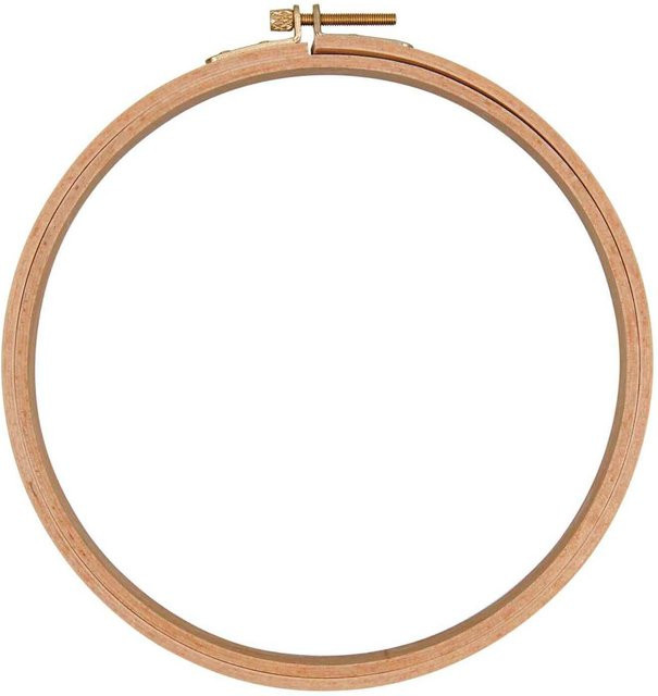Rico Design Stickring aus Holz und Messing in Beige - Bild 1