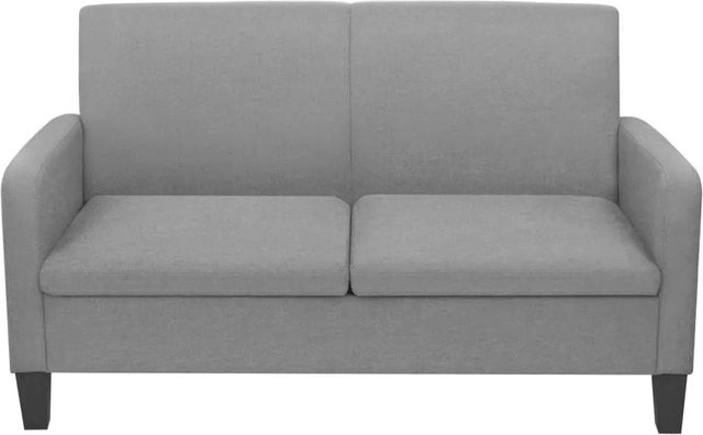 vidaXL 2-Sitzersofa in Hellgrau mit Stoffbezug und Holzrahmen, B/T/H: 135 x 65 x 76 cm - Bild 1