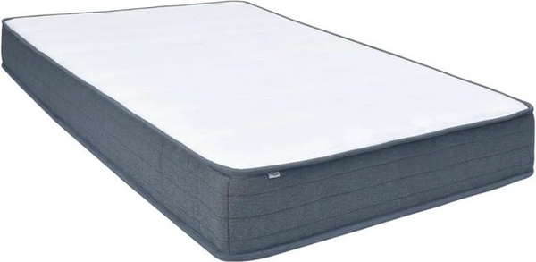 vidaXL Boxspringbett-Matratze mit Taschenfedern in Grau und Weiß, B/T/H: 200 x 140 x 20 cm