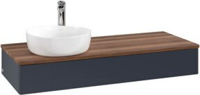 V&B Waschtischunterschrank Antao mit Beleuchtung, Farbe: Blau lackiert, B/T/H: 120 x 50 x 19 cm - Bild 1