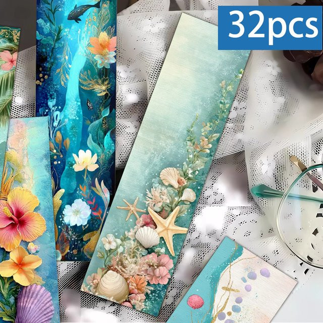 32 Stück Lesezeichen mit Unterwasserwelt-Motiv in Multicolour für den Schulanfang und als Lehrergeschenk - Bild 1
