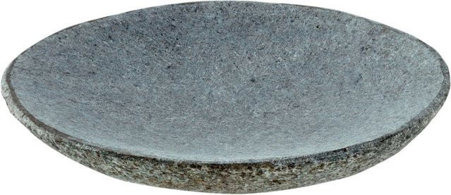 VEGA Teller Panaro flach, grau, organisch, Keramik, L: 14 cm, B: 12,5 cm, H: 2 cm - Bild 1