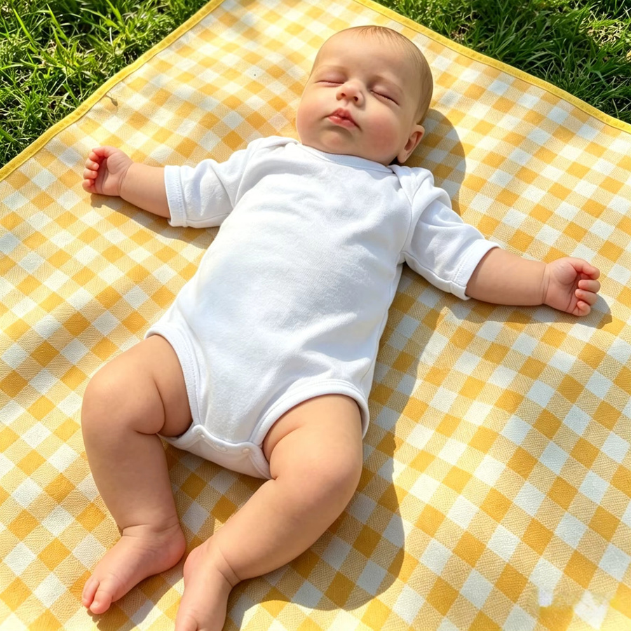 Saskia Reborn-Babypuppe, Stoffkörper-Vinyl-Puppe, 19 Zoll - Bild 4