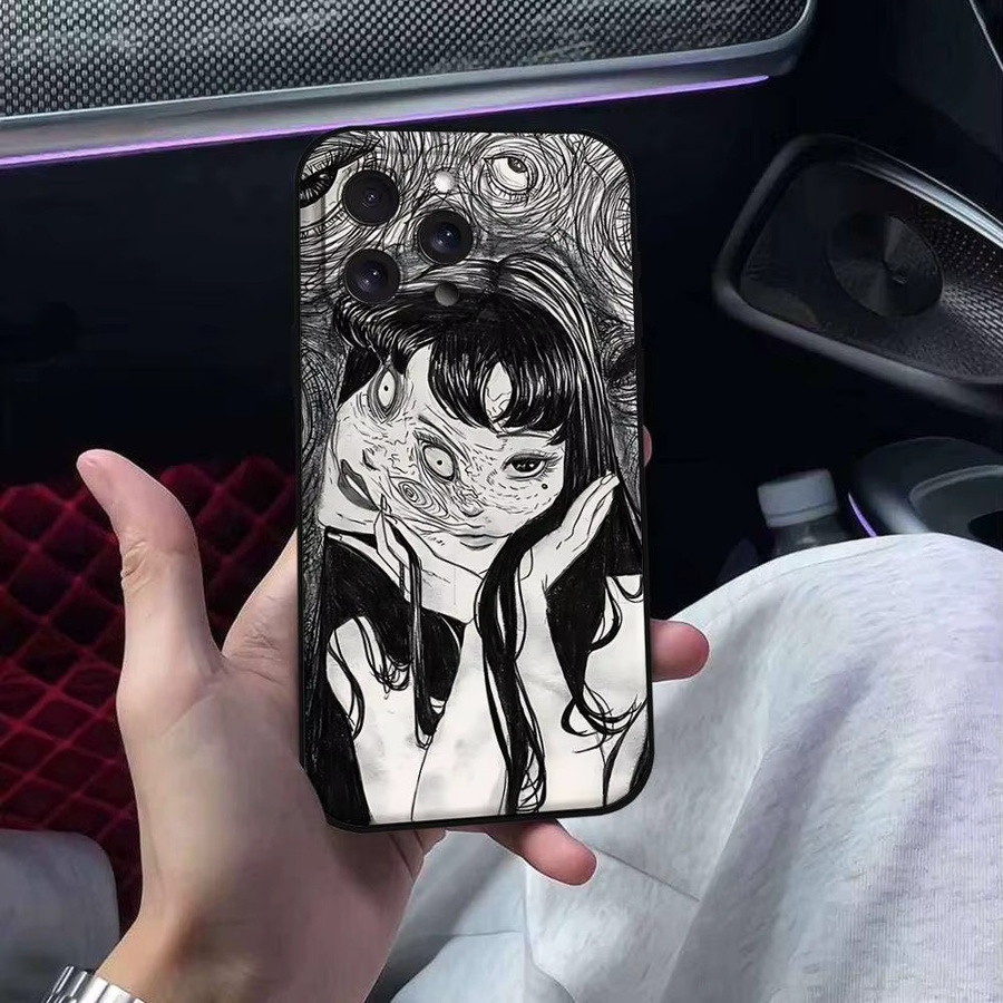 Trendige Junji Ito Horror Handyhülle für iPhone 17 16 15 14 13 12 11 Pro Max und weitere Modelle, Mehrfarbig - Bild 4