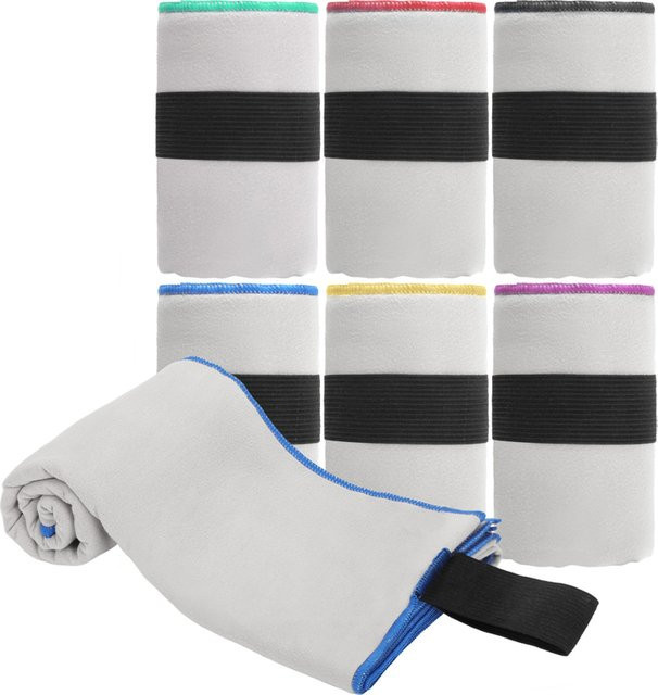 Tcaopoo Schnell trocknendes Mikrofaser-Sporttuch in Grau, B/H: 40 x 80 cm - Bild 1