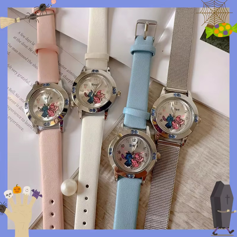 Disney Armbanduhr Kinder, Quarz, Leder, Diamant, Weiß - Bild 2