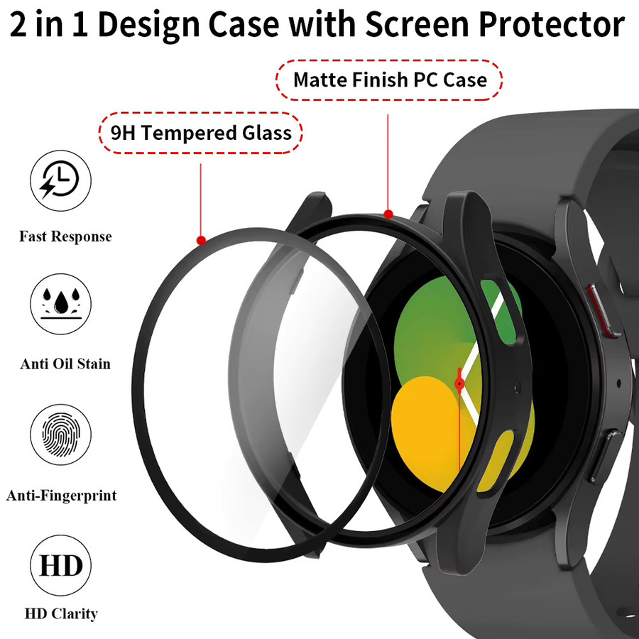 Samsung Uhrengehäuse Abdeckung für Galaxy Watch 6, Silber, Unisex - Bild 2