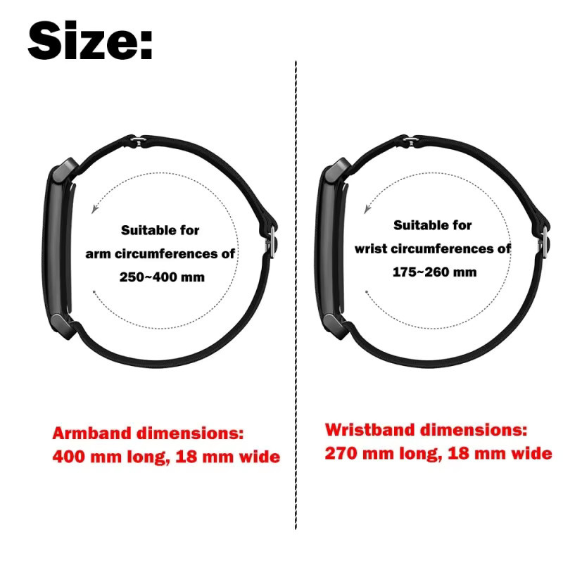 JIYUE Elastisches Nylon-Armband für Google Fitbit Air, verstellbares und atmungsaktives Sport-Armband, 18mm, Unisex, Schwarz/Weiß - Bild 3