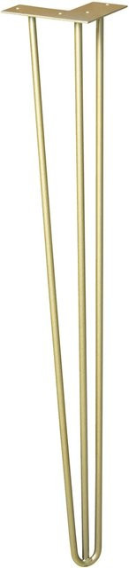 Wagner Möbelbein Hairpin aus Stahl in Pearl Gold, Höhe: 71 cm - Bild 1