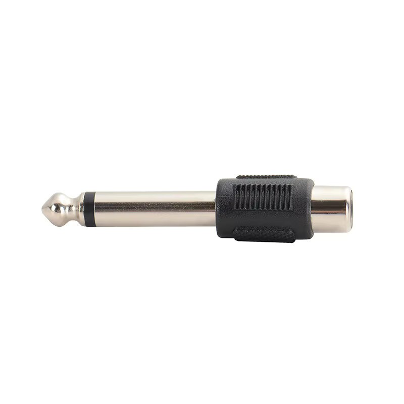 4er-Set RCA/AV auf 6,35mm Mono Audio Adapter von FVJVYE in Silber für DIY FM Mikrofone - Bild 1