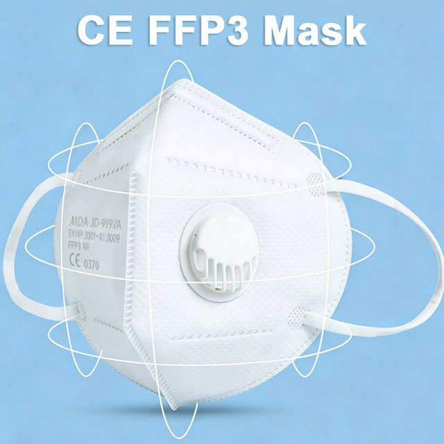FFP3 Atemschutzmasken für Erwachsene, 7-lagige Staubmasken mit CE-Zertifizierung, Weiß, 10 Stück - Bild 1