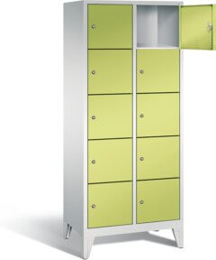 C+P Möbelsysteme Garderobenschrank Classic in Viridingrün und Lichtgrau, H: 185 cm, B: 81 cm, T: 50 cm - Bild 1