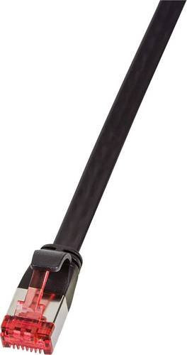 LogiLink CF2113S RJ45 Patchkabel CAT 6 U/FTP Ethernet/LAN Schwarz, Länge: 20,00 m - Bild 1