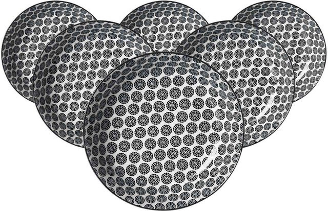 Ritzenhoff & Breker Suppenteller Takeo Circles Geometric Multicolour 6er Set Durchmesser: 20,5 cm - Bild 1
