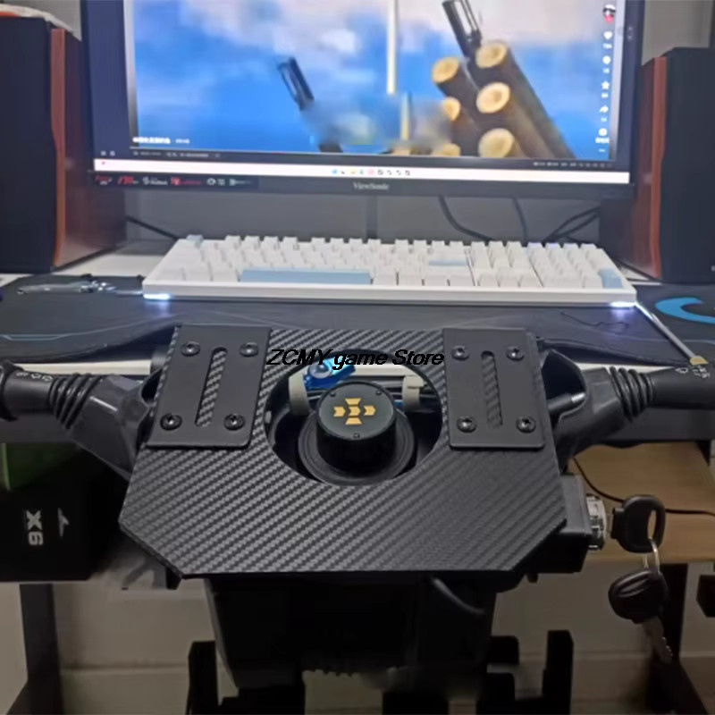 Moza Lenkrad Blinker Licht Wischer Schalter Adapter mit Schlüssel Start für Moza R3 und R5 Racing Simulator in Schwarz - Bild 3