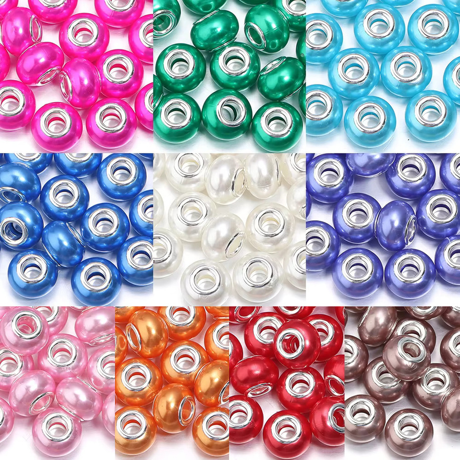 Louleur Perlen, Imitation Perle, Harz, Bunt, Großes Loch, 20 Teile/Los - Bild 2
