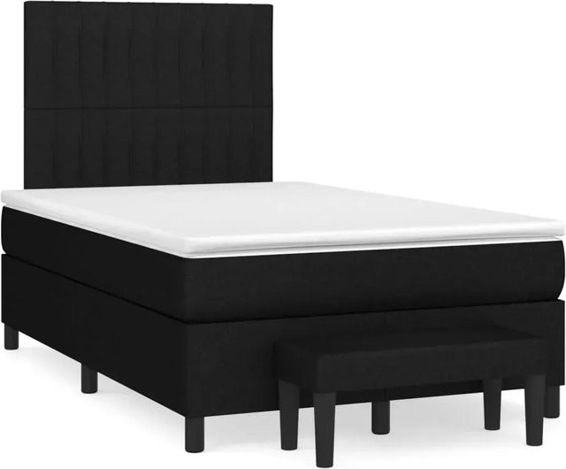 vidaXL Boxspringbett Hybrid mit Matratze Schwarz B/T/H: 120 x 200 x 118 cm - Bild 1