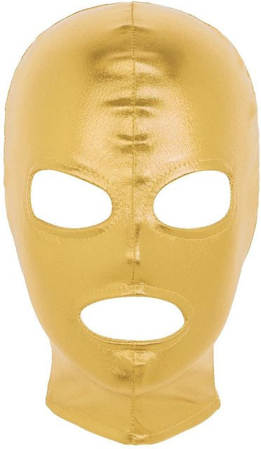 Linjinx Cosplay Kostüm Kapuze Gesichtsmaske Kopfbedeckung, Gold - Bild 1