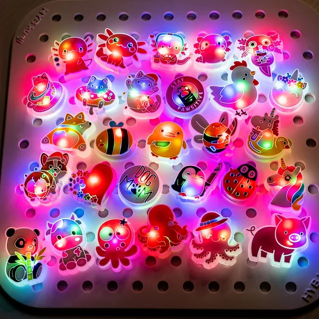 Schuh Charms, Eule Ente Katze Panda Biene Schwein, Rosa, Clog Pins - Bild 1