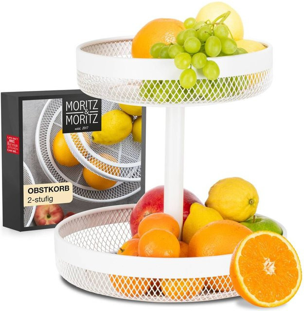 Moritz & Moritz Etagere aus Metall in Weiß, Höhe: 30,5 cm - Bild 1