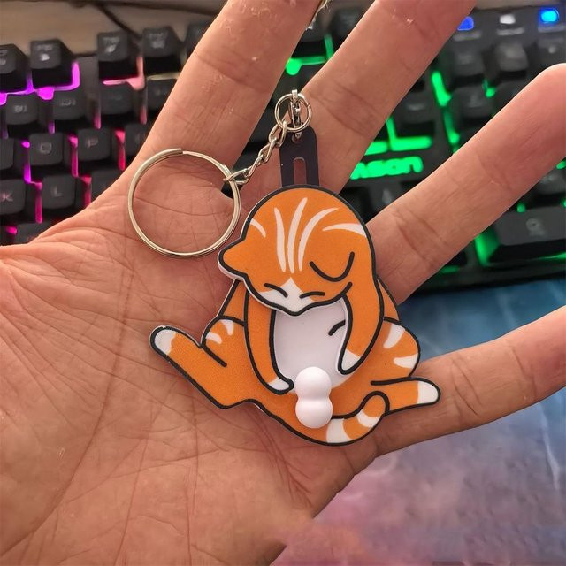 Linfan Katzenanhänger, orange, Unisex - Bild 1