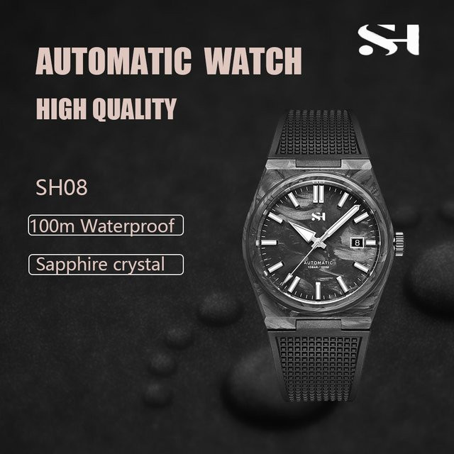 SEA HORIZON Armbanduhr, Automatik, Titan, Kohlefaser, 40 mm, Herren - Bild 1