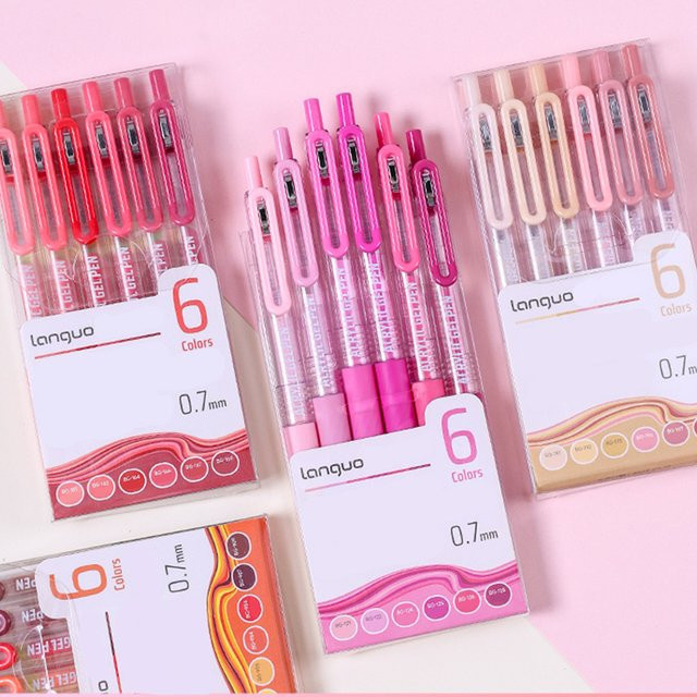 SHANDS Farbgelstifte Set mit 6 Stück, 0,7 mm feine Spitze, Mehrfarbig, ideal zum Zeichnen und Markieren - Bild 1