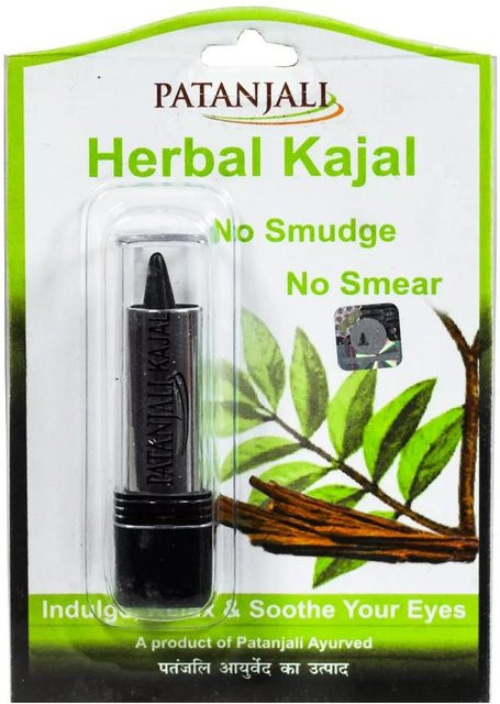 Patanjali Kräuterkajal Eyeliner, Schwarz, 2er Pack - Bild 1