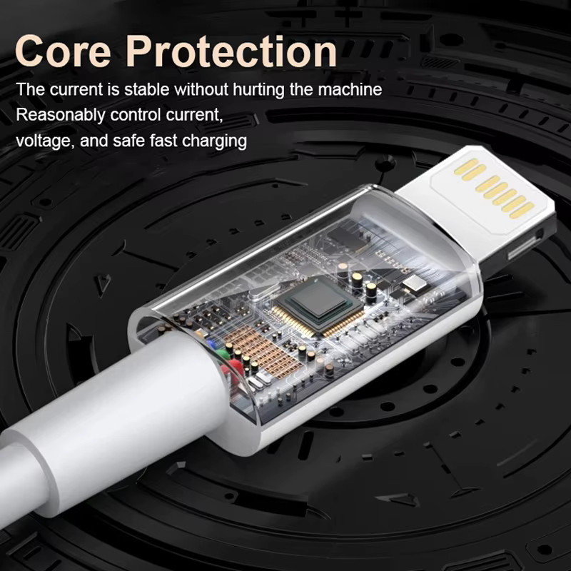 USB-C Schnellladekabel 20W für Apple iPhone in Weiß, Länge: 1 m oder 2 m - Bild 2
