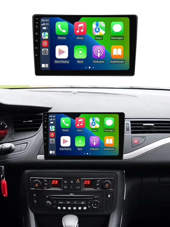 STRONGNAVI 2DIN Multimedia Autoradio mit 9 Zoll Display für Citroen C5 (2008-2017), Android Auto, Wireless Carplay und GPS, Schwarz - Bild 4