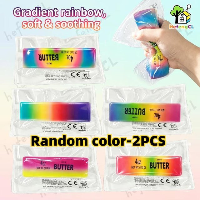 HefengCL Regenbogen-Butter-Stift Squishy, Fidget Spielzeug - Bild 1