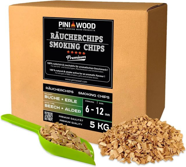 PINI Räucherchips Buche und Erle Gemischt 5 kg - Bild 1