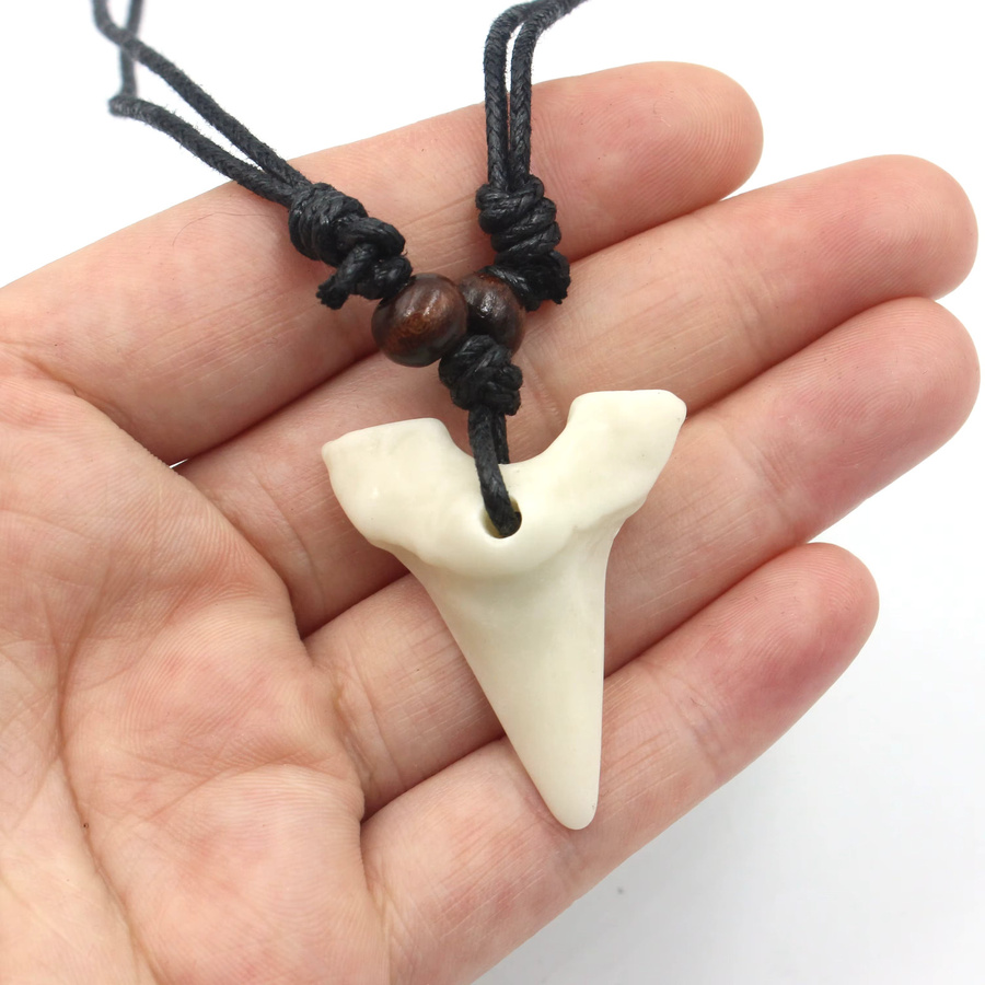 Weyena Halskette, Haifischzahn Amulett Anhänger, Weiß, Unisex - Bild 2