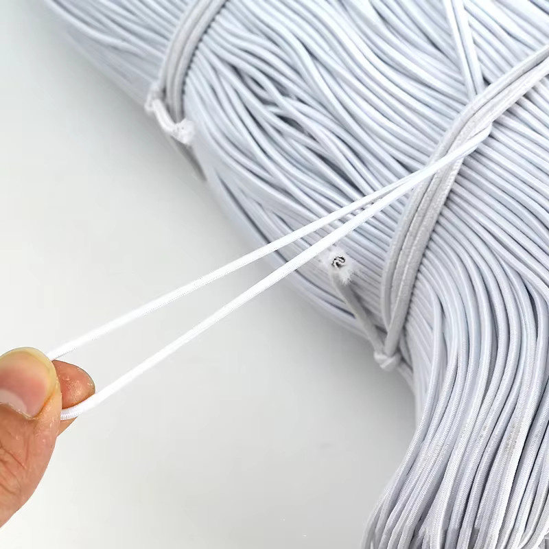Elastische Runde Gummikordeln für DIY und Nähen in Weiß und Schwarz, Durchmesser 1mm bis 4mm - Bild 2
