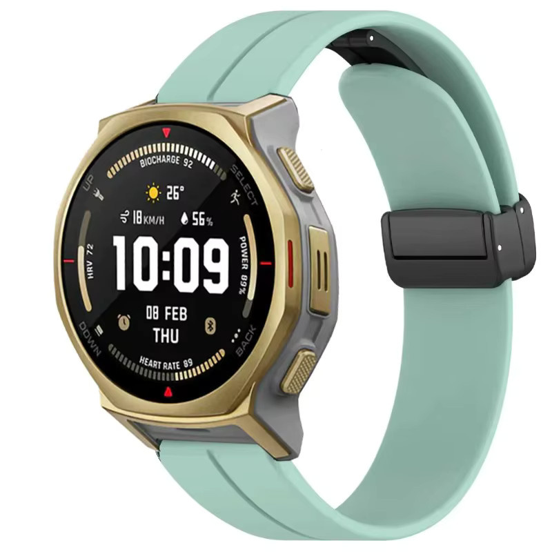 Amazfit Uhrenarmband Silikon, magnetisch, 22mm 20mm, Schwarz, Unisex - Bild 4