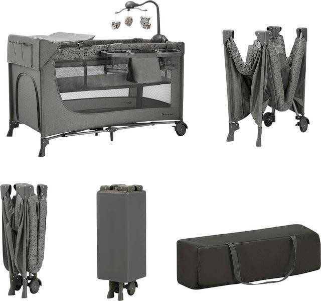 Kinderkraft Reisebett JOY 2 3in1 in Grau - Bild 1
