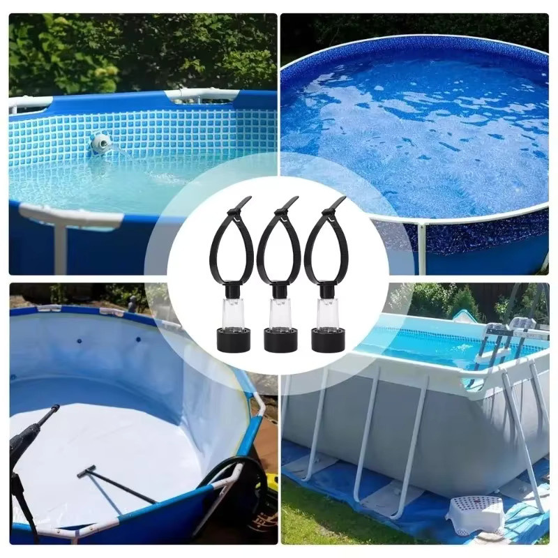 Wasserdichte Solar-LED-Bodenleuchten für Pool und Garten in Zylinderform, Schwarz oder Weiß - Bild 5