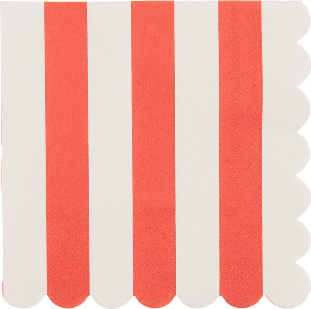 Rico Design Servietten mit Streifen in Rot/Weiß für Weihnachten B/T/H: 32,0 x 31,5 x 20,0 cm - Bild 1