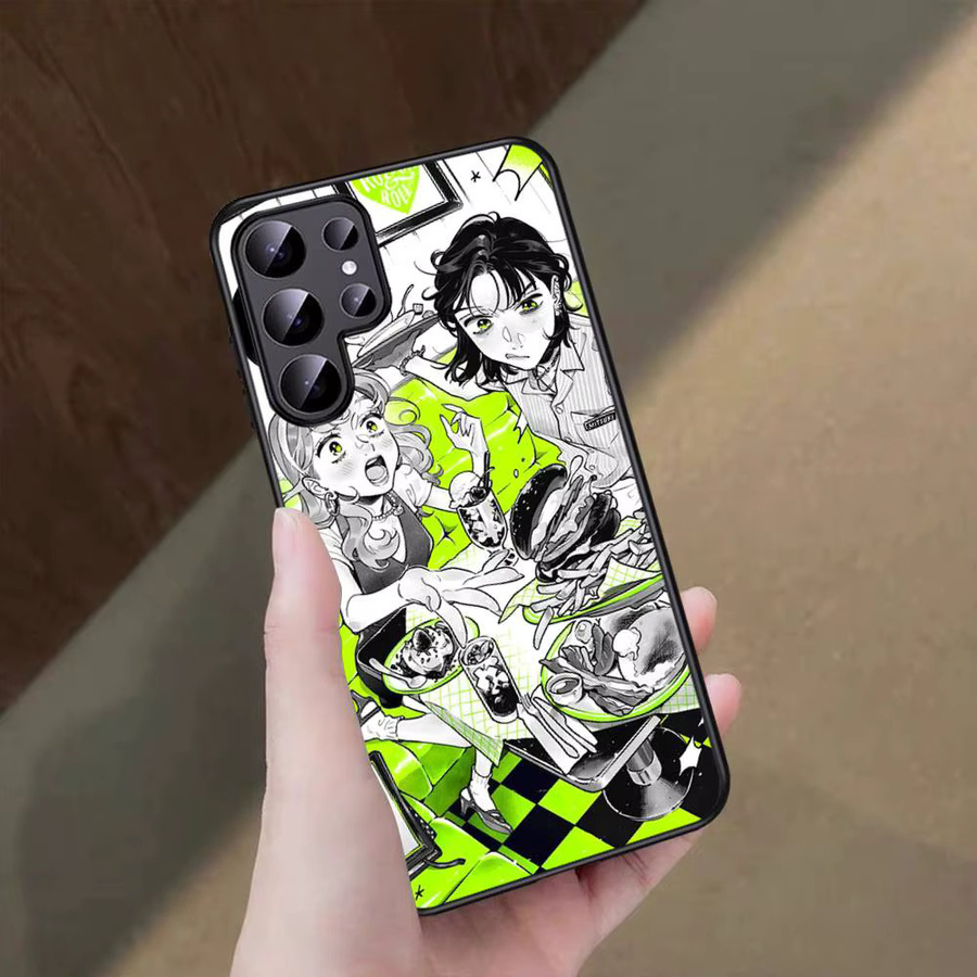 Green Yuri Guy KiniOto Manga Handyhülle für Samsung Galaxy S24 Ultra 5G und weitere Modelle, Farbe: Grün - Bild 2