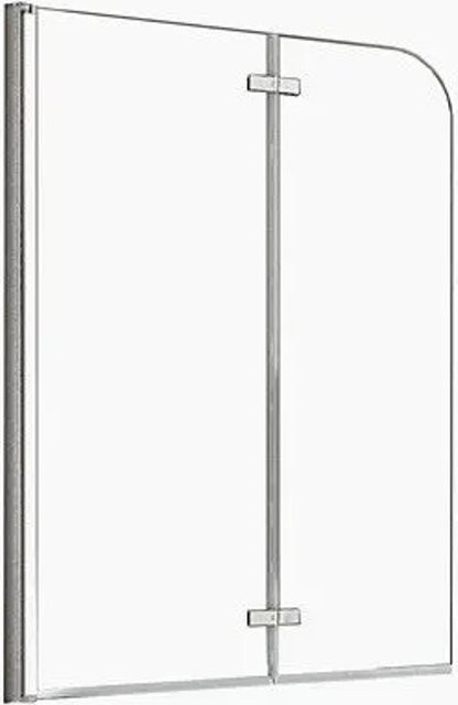 Duschparadies Badewannenaufsatz Badewannenfaltwand aus 6mm Nano Glas in Weiß, B/H: 110 x 140 cm - Bild 1