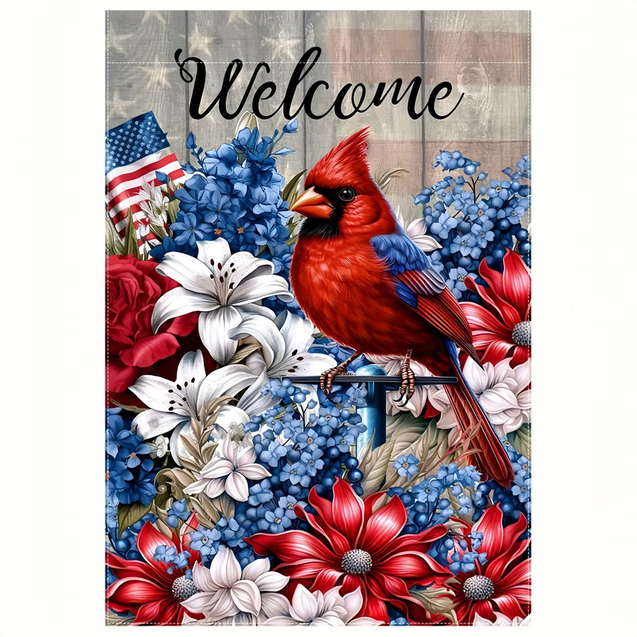 VIKAMA Gartenflagge mit Kardinal- und amerikanischem Flaggen-Design, rot, B/H: 30 x 45 cm - Bild 3