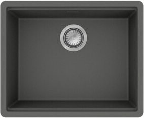 Hansgrohe Einbauspüle S53 SilicaTec in Steingrau, B/T: 54,7 x 44,7 cm - Bild 1