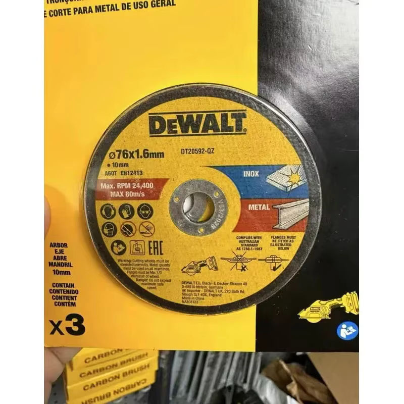 DeWalt DT20592-QZ INOX Bonded Schleiftrennscheibe 76 mm für Multi-Mat-Trennscheiben 3er-Pack - Bild 5